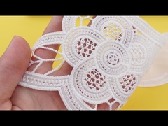 Floral Neckline Lace Collar Tulle Detachable Water Soluble 36 * 30.5 cm