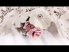 El guipur ata el ajuste del cordón del bordado de la fibra de la leche del poliéster del ajuste