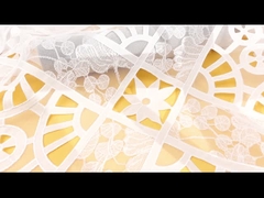 Tela química del cordón del cordón de la flor francesa soluble en agua de la tela para el vestido