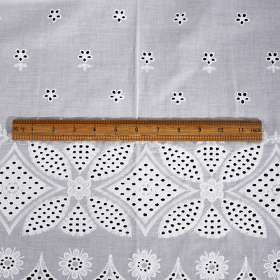 Cotton Embroidery Lace Fabric 5 Yards 3D Butterfly Flower Guipure Cord Lace Fabric