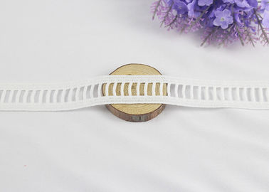 Flat Ladder Water Soluble Lace Trim , Decorative Lace Edging For Underwear / Garments