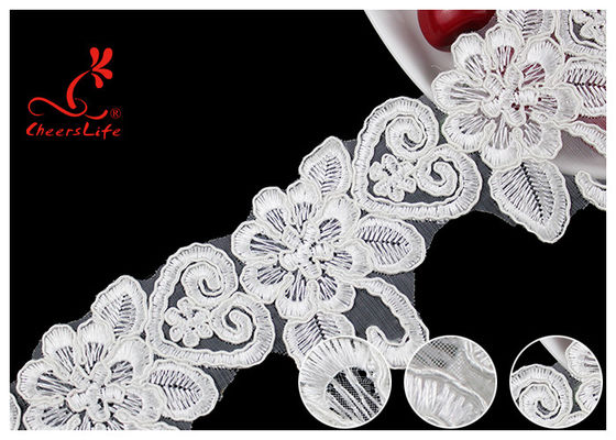 French Corded Nylon Wedding Lace Trim